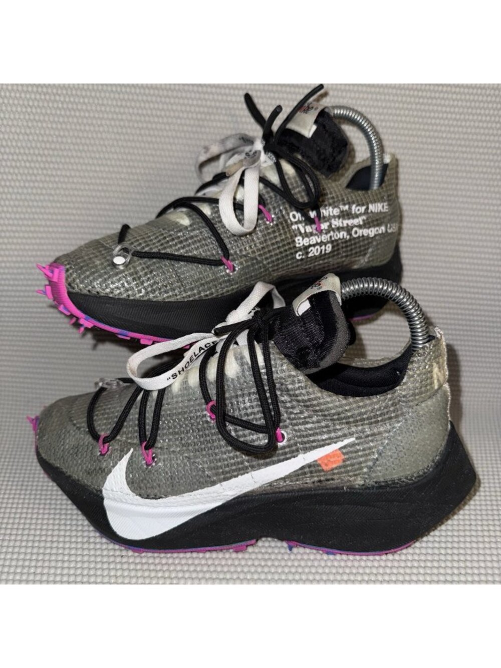 Nike Vapor Street Off-White Black Laser Fuchsia Sneakers Shoes Womens Size 6